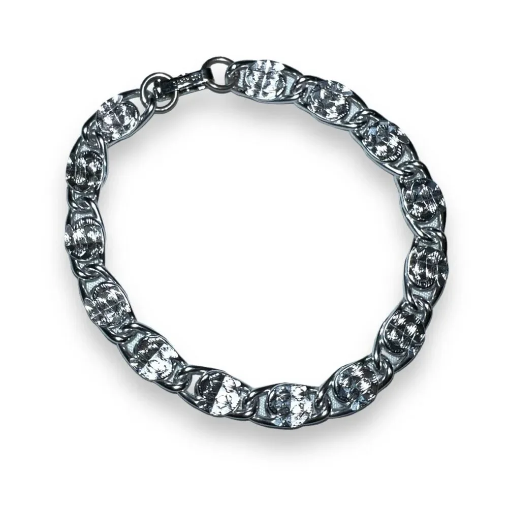 Sarah Coventry Womens Chain Bracelet Silver Tone Stamped